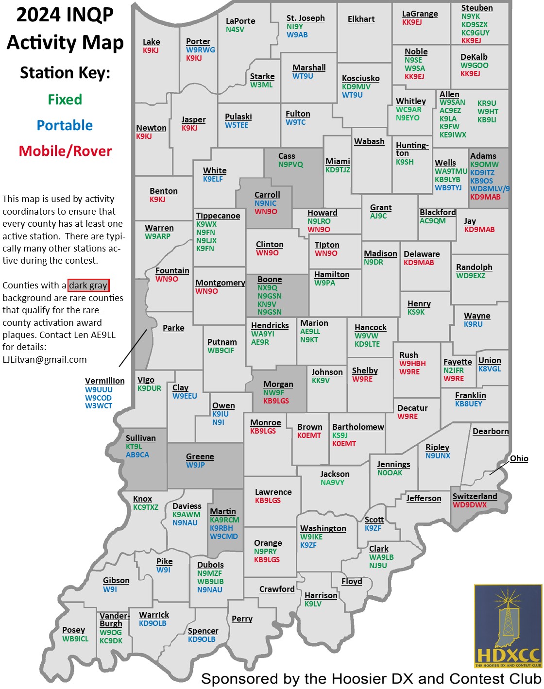 Indiana QSO Party Activity